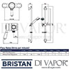 Bristan Colonial2 Surface Mounted Shower Riser Dimensions